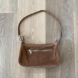 Brandy Melville brown martina suede shoulder bag